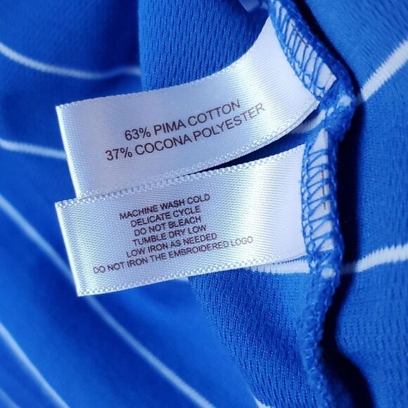 KAPALUA CABO GOLF SHORT BRIGHT BLUE GOLF SHIRT SIZE LARGE - Picture 4 of 5